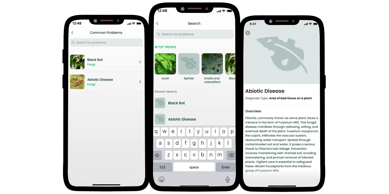 AI Plant Finder features.