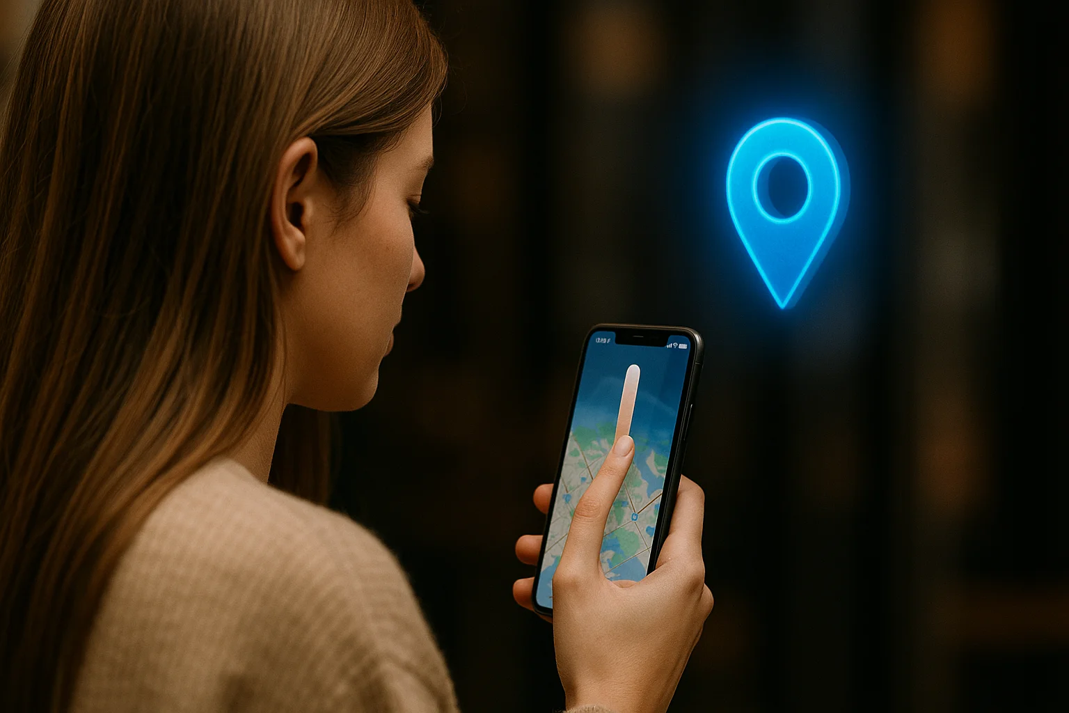 A young woman swipes up to close an app on her iPhone, unaware that closing  apps does not mean that GPS is disabled.